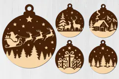 Christmas Bauble Name SVG, Personalized Ornament Svg Product Image 2