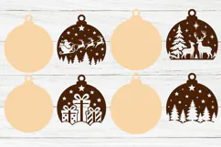 Christmas Bauble Name SVG, Personalized Ornament Svg Product Image 3