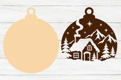 Christmas Bauble Name SVG, Personalized Ornament Svg Product Image 4