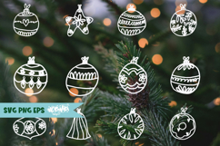 Christmas bauble set | SVG PNG EPS | Cricut crafts Product Image 2