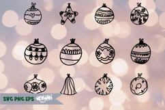 Christmas bauble set | SVG PNG EPS | Cricut crafts Product Image 3