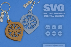 Christmas Bauble Snowflakes SVG Product Image 9