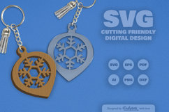 Christmas Bauble Snowflakes SVG Product Image 8