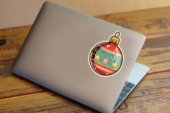 Christmas Bauble Sticker Clipart Bundle Product Image 3