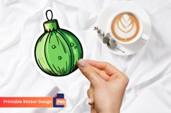 Christmas Bauble Sticker, Festive Ornament Sticker Product Image 1