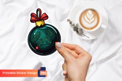 Christmas Bauble Sticker, Festive Ornament Sticker Product Image 1