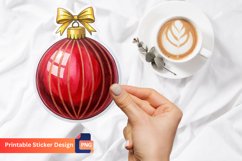 Christmas Bauble Sticker, Christmas Decoration Sticker Product Image 1