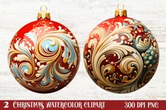 Christmas Bauble Sublimation Clipart, Christmas Bauble Product Image 1