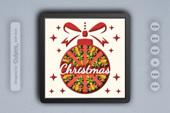 Christmas Bauble with Snowflake Mandala Layered Papercut Product Image 1