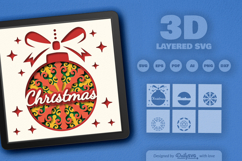 Christmas Bauble with Snowflake Mandala Layered Papercut Product Image 2