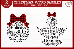 Christmas bauble ornament words decal svg,snow angel bauble Product Image 1