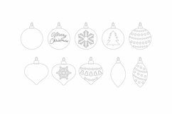 Christmas ornaments SVG bundle, Christmas bauble svg bundle Product Image 4