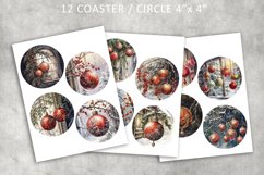 Christmas baubles Circles for Coasters Product Image 5