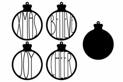 4x Welcoming Christmas Baubles Ornament Laser Cut SVGs Product Image 2