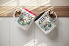 Christmas bear tumbler, mug wrap, clipart sublimation png Product Image 3