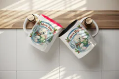 Christmas bear tumbler, mug wrap, clipart sublimation png Product Image 3