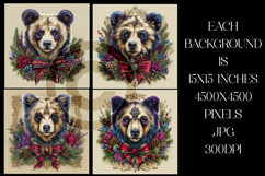 Christmas Background, Christmas Colorful Bear Backgrounds s2 Product Image 2