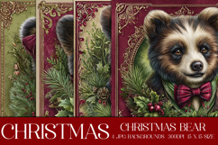 Christmas Background, Christmas Colorful Bear Backgrounds s3 Product Image 1