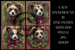 Christmas Background, Christmas Colorful Bear Backgrounds s3 Product Image 2