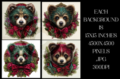 Christmas Background, Christmas Colorful Bear Backgrounds s4 Product Image 2