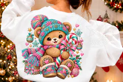 Christmas Bear Clipart , Whimsical Holiday Sublimation Product Image 2