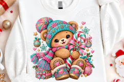 Christmas Bear Clipart , Whimsical Holiday Sublimation Product Image 4