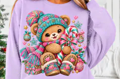Christmas Bear Clipart , Whimsical Holiday Sublimation Product Image 5