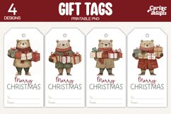 christmas bear gift tags