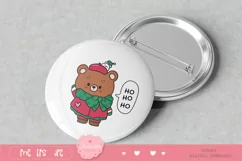 Christmas bear clipart kawaii animals xmas png cartoon Product Image 3
