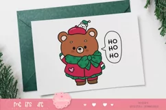 Christmas bear clipart kawaii animals xmas png cartoon Product Image 4