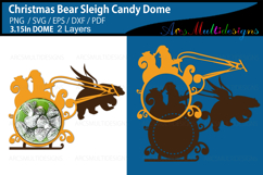 Christmas bear Sleigh candy dome Product Image 1