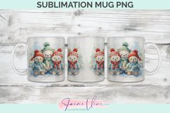 Christmas Bears Sublimation Mug Product Image 1