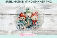 Christmas Bears Sublimation Wind Spinner Product Image 1