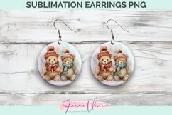 Christmas Sublimation Round Earrings Product Image 1