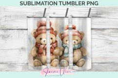 Christmas Bears Sublimation Tumbler PNG Product Image 1