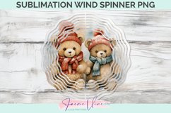 Christmas Bears Sublimation Wind Spinner Product Image 1