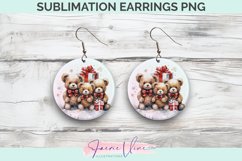 Christmas Sublimation Round Earrings Product Image 1