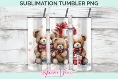 Christmas Bears Sublimation Tumbler PNG Product Image 1