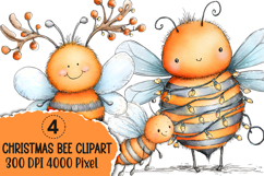 Christmas Bee Sublimation Product Image 1