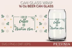 CHRISTMAS CAN GLASS SVG CUT FILE BEING USED AS A CHRISTMAS BEER GLASS PRINT