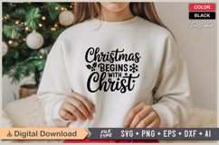 Christmas Begins With Christ SVG | Christmas SVG | Holiday Product Image 2