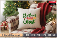 Christmas Begins With Christ SVG | Christmas SVG | Holiday Product Image 4