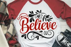 Believe Christmas SVG | believe svg | santa hat svg cut file Product Image 2