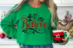 Believe Christmas SVG | believe svg | santa hat svg cut file Product Image 4