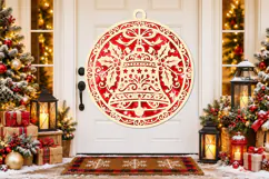 Christmas Bell Ornament Laser Cut SVG Product Image 3