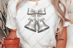 Christmas Bell With Bow Png Product Image 2