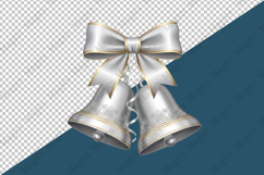 Christmas Bell With Bow Png Product Image 4