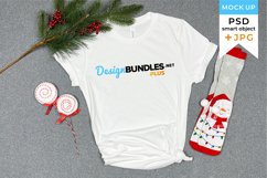 Bella canvas mockup Christmas | Christmas t-shirt mockup Product Image 1