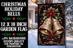 Christmas Garden Flag, Christmas Bells Garden Flag, d1 Product Image 1