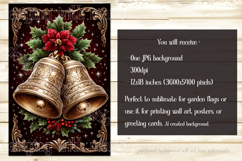 Christmas Garden Flag, Christmas Bells Garden Flag, d1 Product Image 2